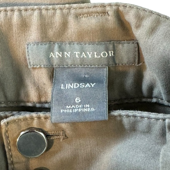 Ann Taylor Size 6 Tan Cotton/Lycra Spandex Lindsay Pants - Picture 6 of 7